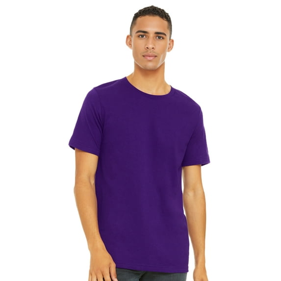 BELLA+CANVAS Adult Unisex Short Sleeve Crew T-Shirt for Crafting, Team Purple, Medium