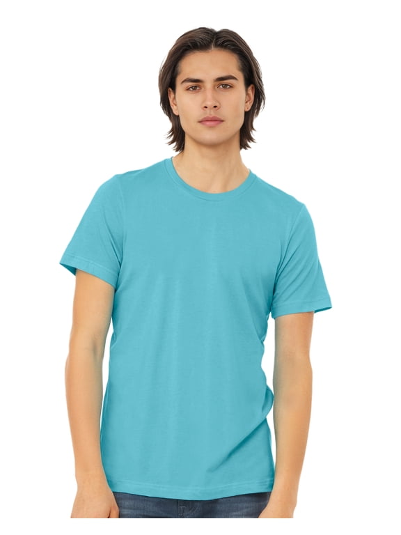 Adult Unisex Short Sleeve Crew T-Shirt for Crafting, Turquoise, X-Large