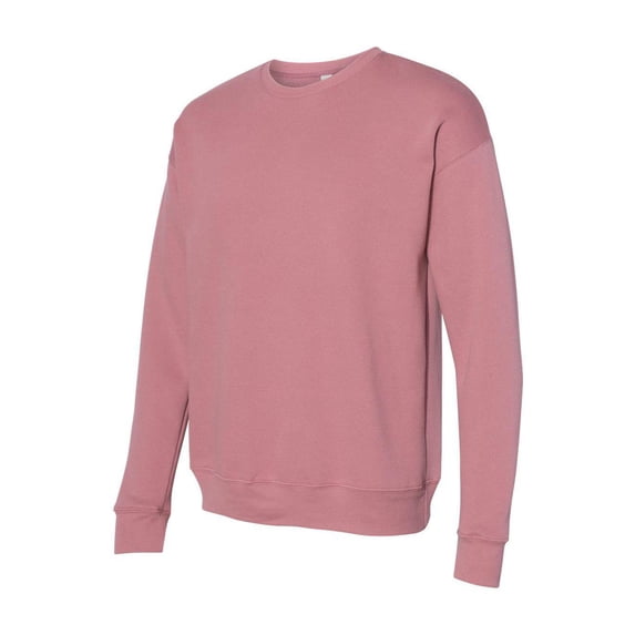 Bella + Canvas Unisex Sponge Fleece Drop Shoulder Sweatshirt - Mauve, Medium