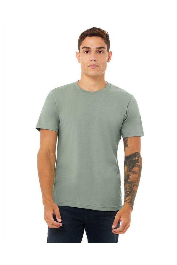 Bella + Canvas Unisex Heather CVC Short Sleeve Tee, Heather Sage - 2XL