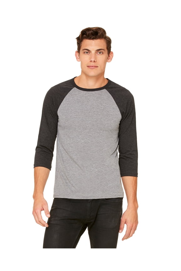 Bella + Canvas - Unisex Three-Quarter Sleeve Baseball Tee - 3200