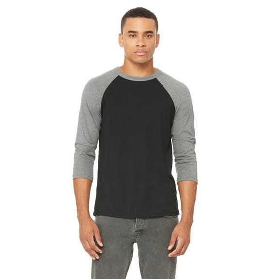 Bella   Canvas Unisex Jersey 3/4 Sleeve Baseball Tee C3200