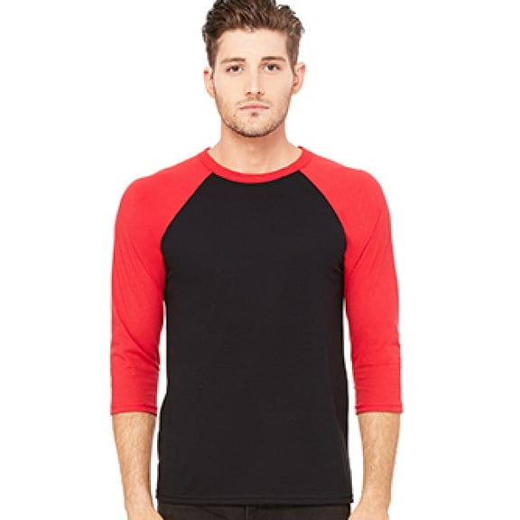 Bella   Canvas Unisex Jersey 3/4 Sleeve Baseball Tee C3200