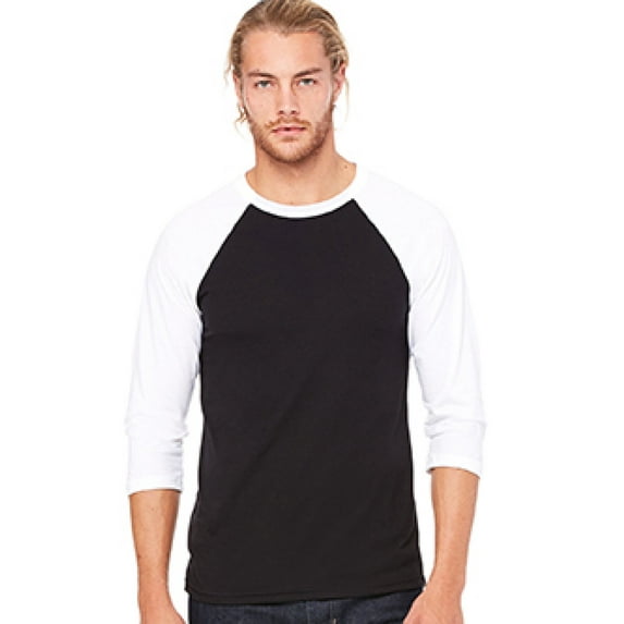 Bella + Canvas Unisex Jersey 3/4 Sleeve Baseball Tee C3200