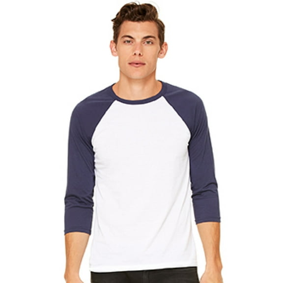 Bella   Canvas Unisex Jersey 3/4 Sleeve Baseball Tee C3200