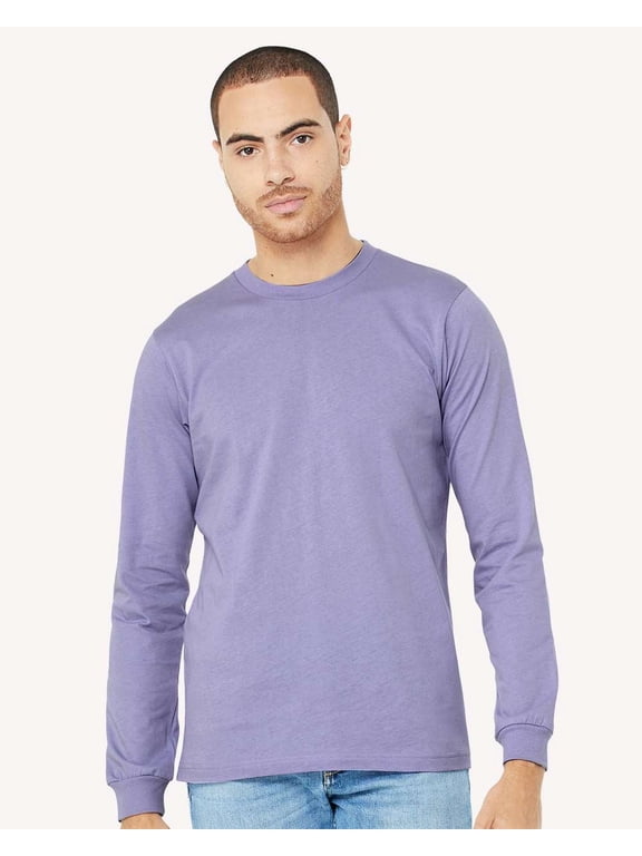 Bella + Canvas Unisex Jersey Long-Sleeve T-Shirt - DARK LAVENDER - L