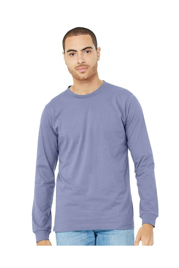 Bella + Canvas Unisex Jersey Long-Sleeve T-Shirt - LAVENDER BLUE - S