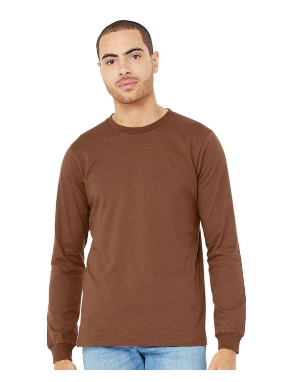 Bella Canvas Unisex Jersey Long Sleeve Tee - Chestnut - XL