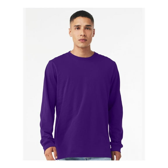 BELLA   CANVAS - Unisex Jersey Long Sleeve Tee - 3501 - Team Purple - Size: 3XL