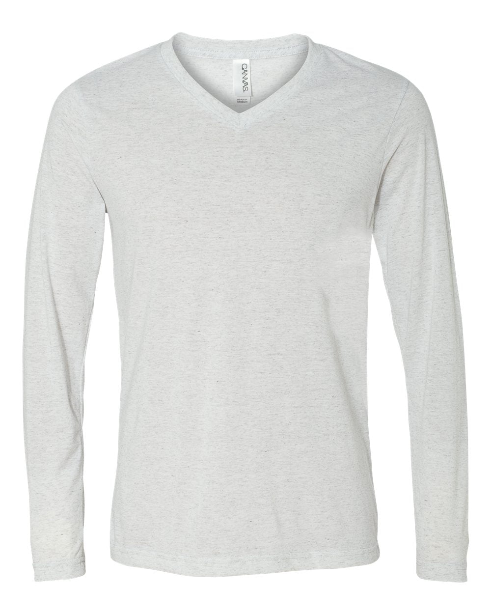 Bella + Canvas Unisex Jersey Long-Sleeve V-Neck T-Shirt (3425)- WHT ...