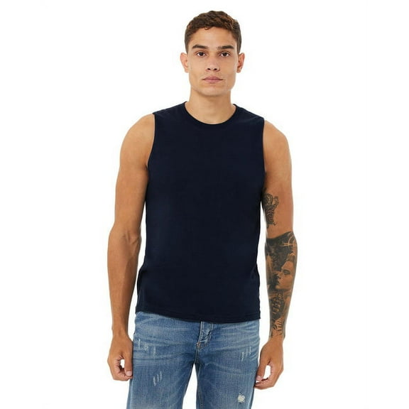 Bella   Canvas Unisex Jersey Muscle Tank XS NAVY