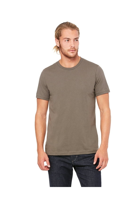Bella + Canvas Unisex Jersey Short Sleeve Tee , 3001 , Army , Medium