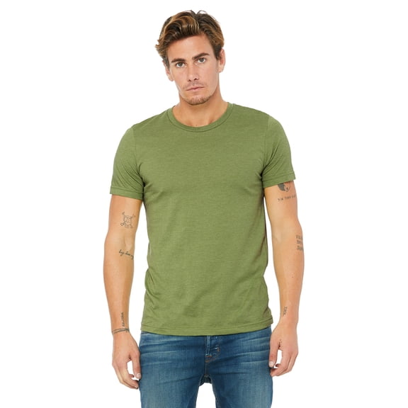 Bella + Canvas Unisex Jersey Short Sleeve Tee , 3001CVC , Heather Green , Small