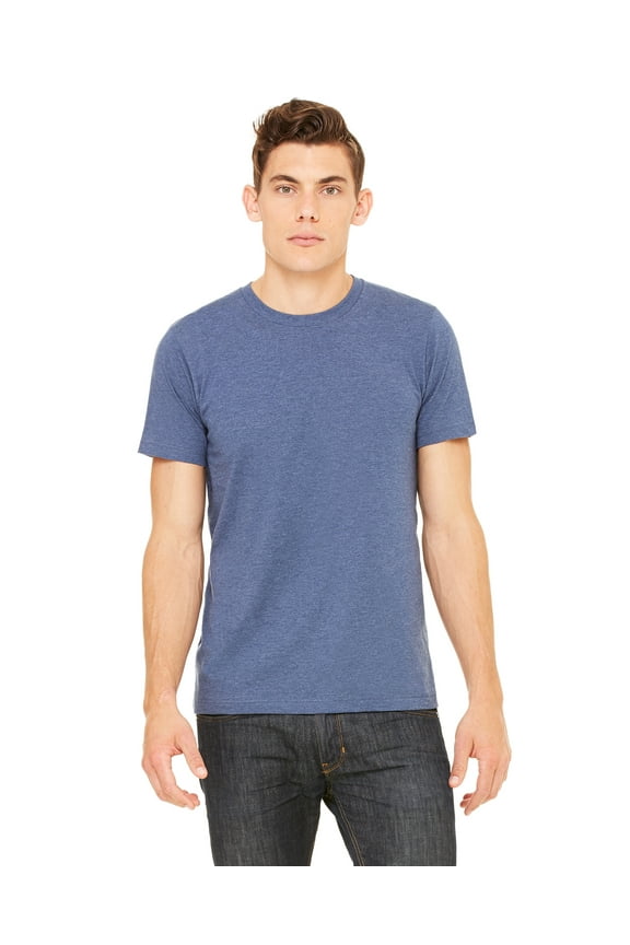 Bella + Canvas Unisex Jersey Short Sleeve Tee , 3001CVC , Heather Navy , XX-Large