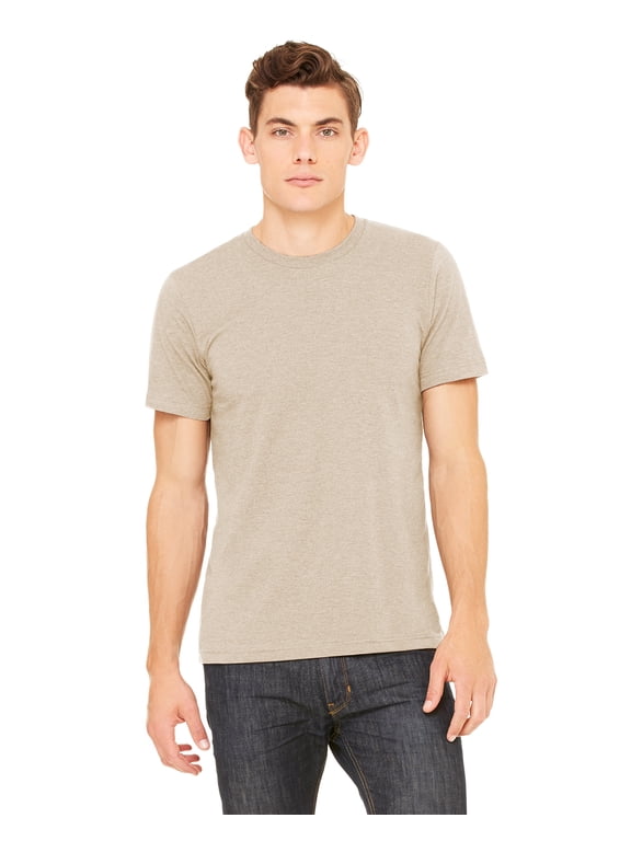 Bella + Canvas Unisex Jersey Short Sleeve Tee , 3001CVC , Heather Tan , Small