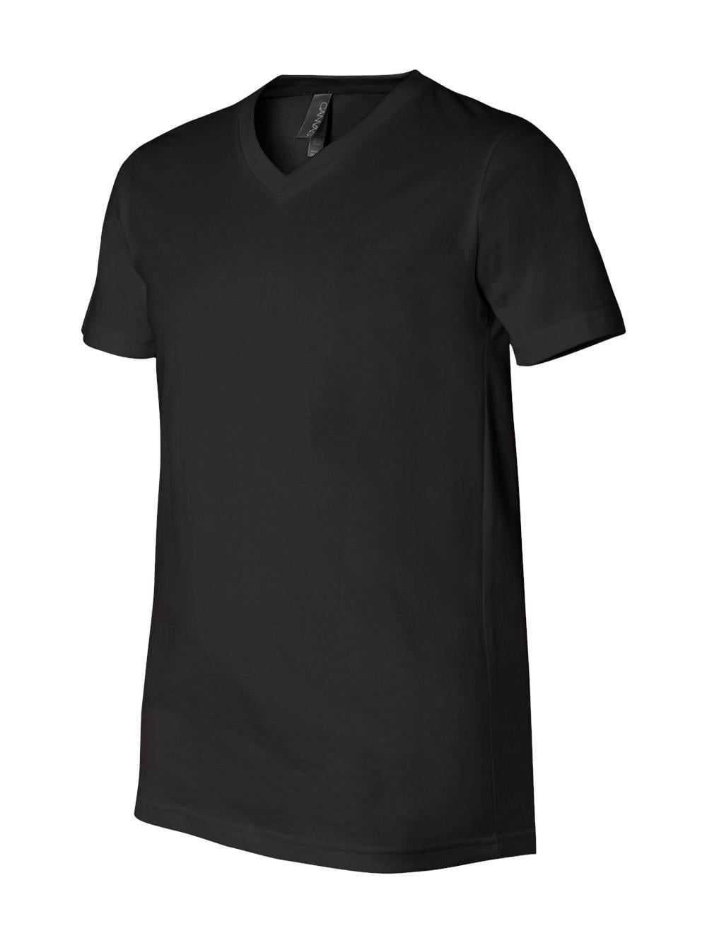 Unisex Jersey V-Neck T-Shirt, Short Sleeve, DEEP TEAL, Size L