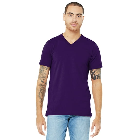 Bella + Canvas Unisex Jersey Short-Sleeve V-Neck T-Shirt - TEAM PURPLE - 3XL