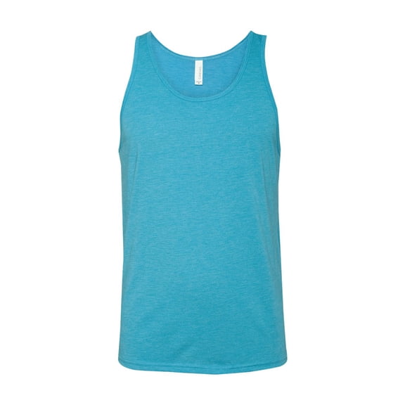 Bella + Canvas - Unisex Jersey Tank - Blue Undershirt Gym Workout Tops - Sleeveless Men's Tank Tops - Basic Plain Daily Women Tanks