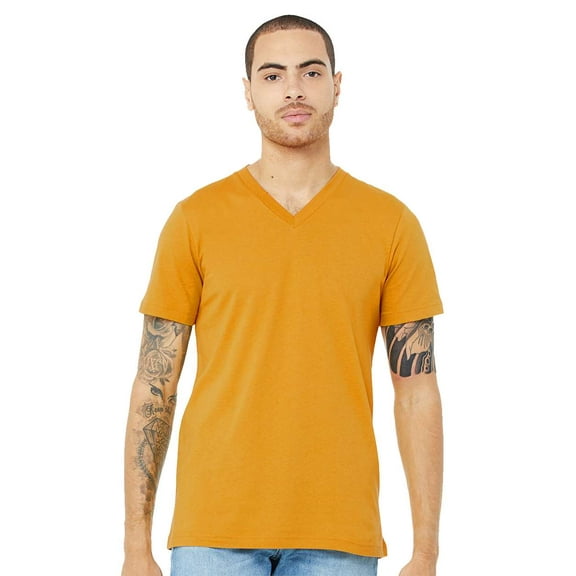 Bella Canvas Unisex Jersey V-Neck Tee - Mustard - XL