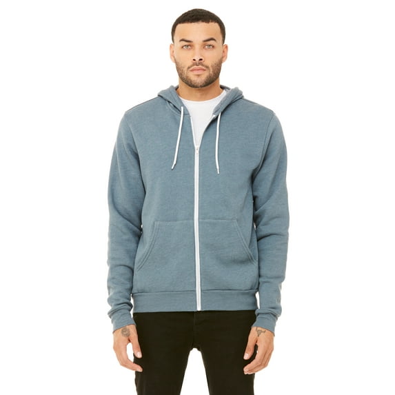 Bella + Canvas Unisex Poly-Cotton Fleece Full-Zip Hoodie - 3739