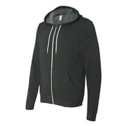 Bella + Canvas Unisex Poly-Cotton Fleece Full-Zip Hoodie Dark Grey Heather 2X