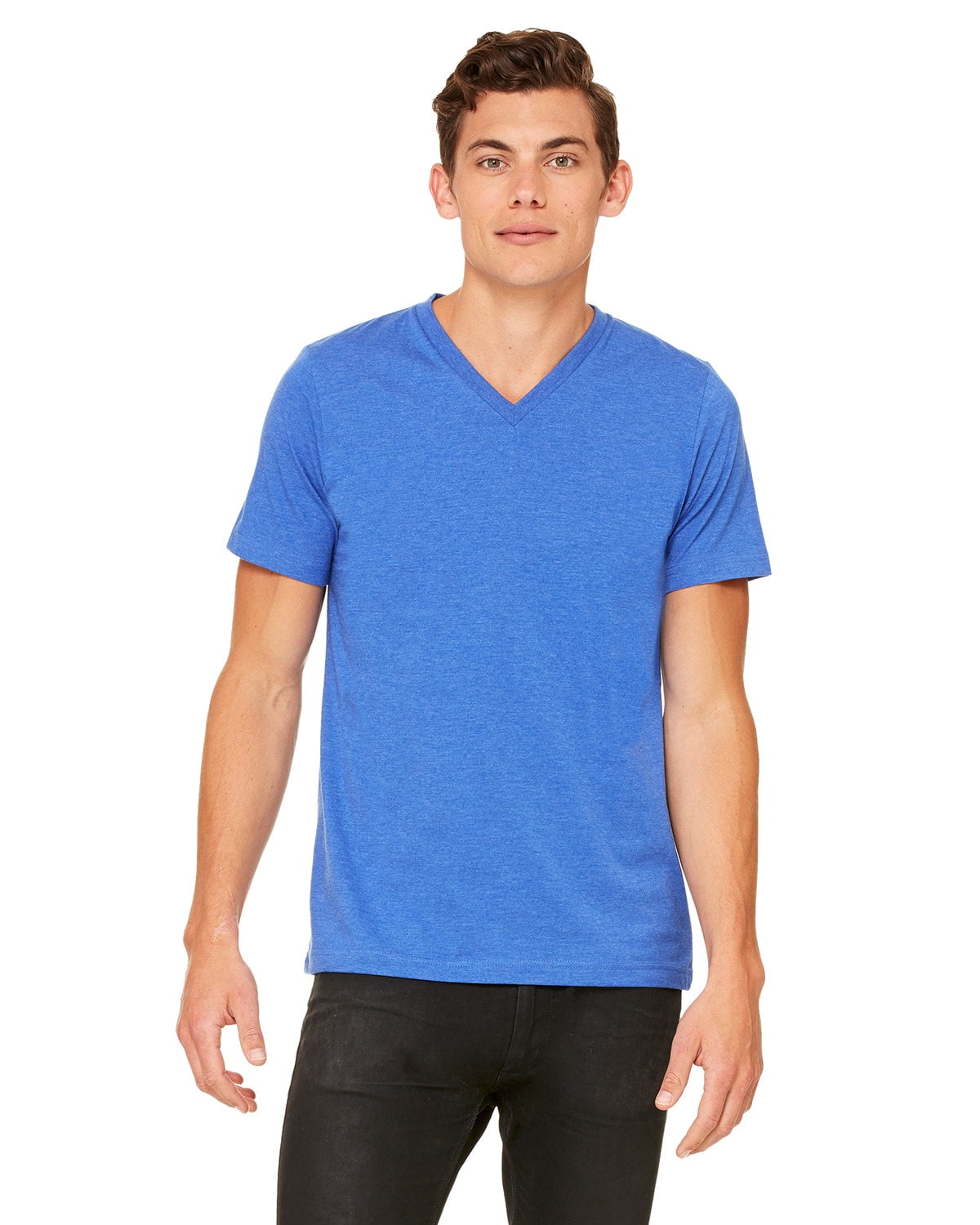 Bella + Canvas Unisex Short-Sleeve V-Neck Jersey T-Shirt 3005 - Walmart ...