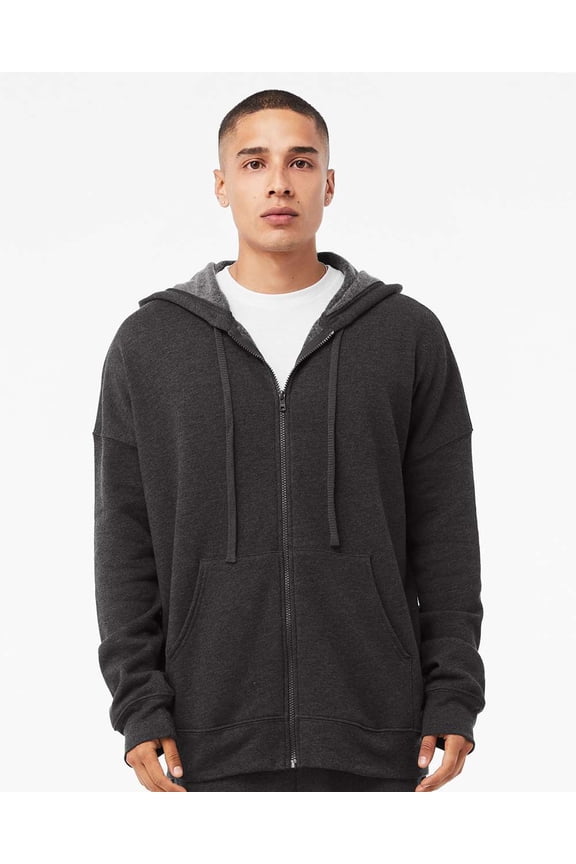 BELLA + CANVAS Sponge Fleece DTM Full-Zip Hoodie