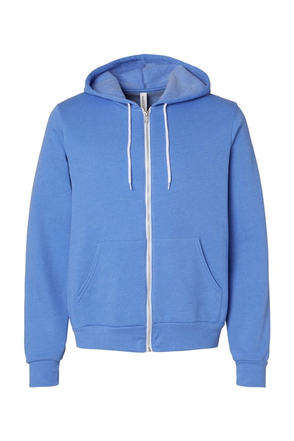 BELLA + CANVAS - Sponge Fleece Full-Zip Hoodie - 3739 - Heather Columbia Blue