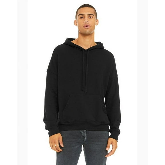Bella Canvas Unisex Sponge Fleece Drop Shoulder Sweatshirt - Black, Small
