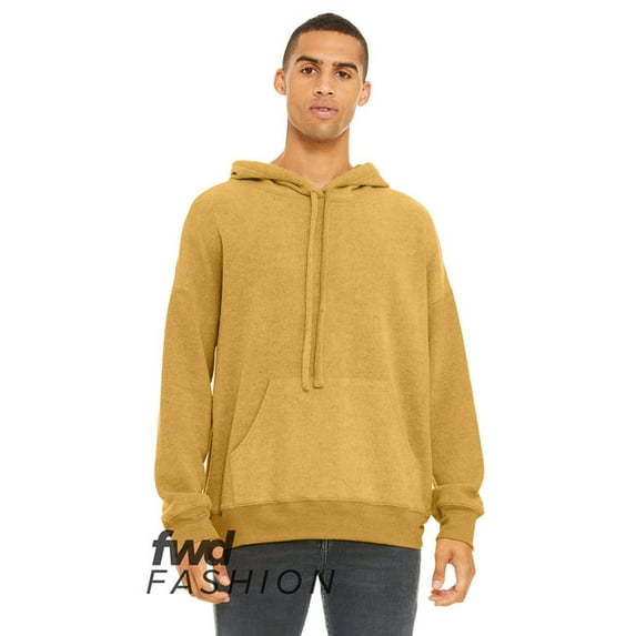 Bella + Canvas Unisex Sueded Fleece Pullover Sweatshirt XL HEATHER MUSTARD