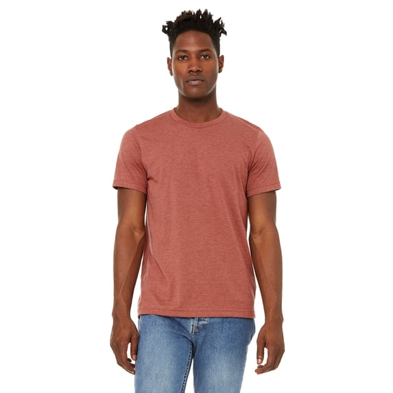 CN 3301 UNISEX SUEDED TEE (HEATHER CLAY M)