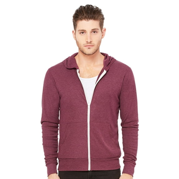 Bella + Canvas Unisex Triblend Full-Zip Lightweight Hoodie - 3939