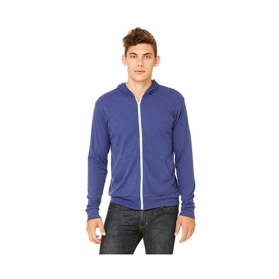 Bella   Canvas Unisex Triblend Full-Zip Lightweight Hoodie