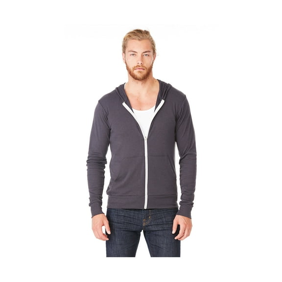 Bella   Canvas Unisex Triblend Full-Zip Lightweight Hoodie