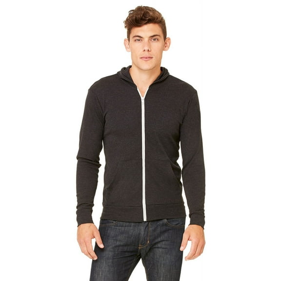 Bella + Canvas Unisex Triblend Full-Zip Lightweight Hoodie