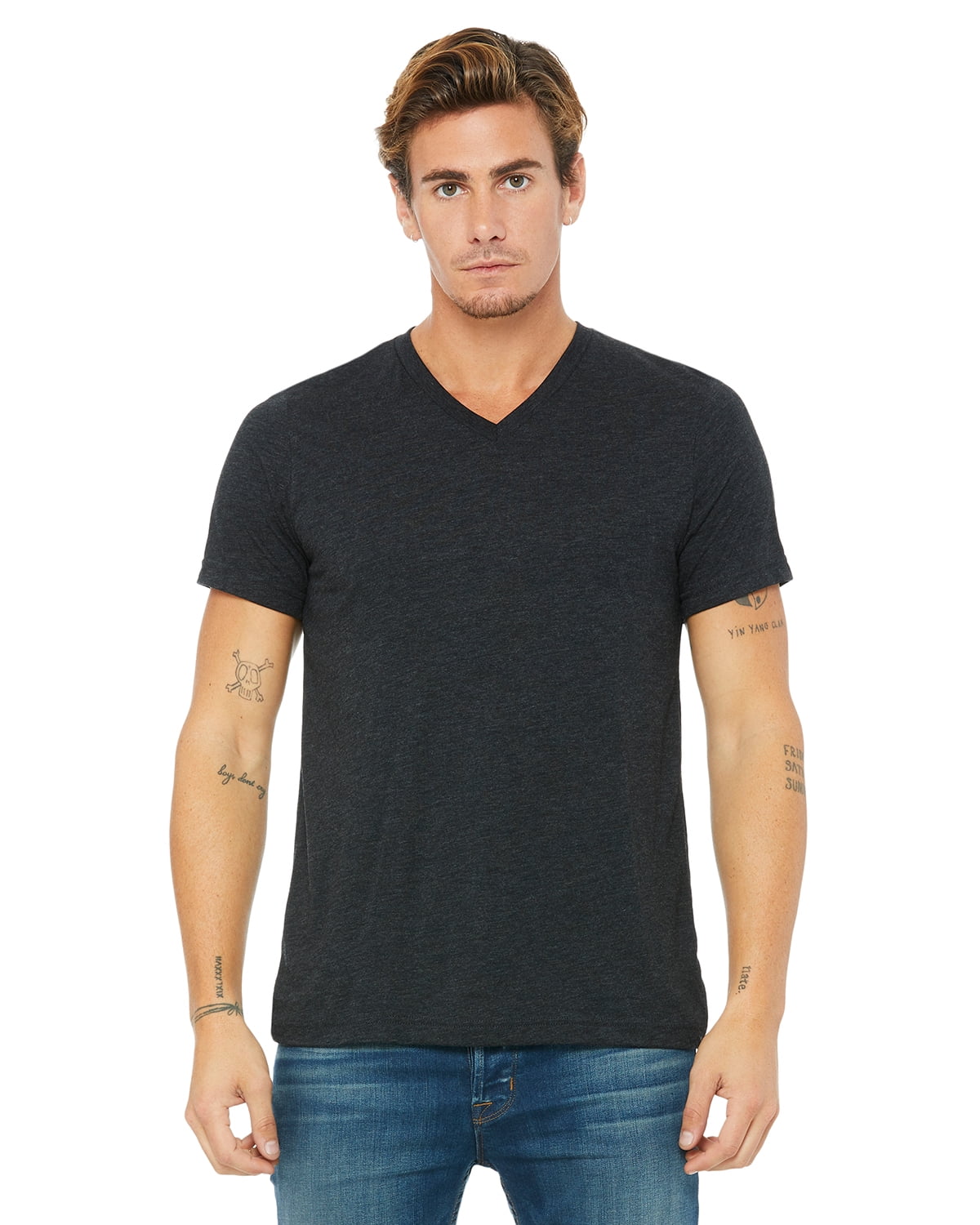 Bella + Canvas Unisex Triblend Short-Sleeve V-Neck T-Shirt - 3415C ...