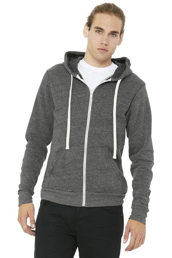 Bella + Canvas Unisex Triblend Sponge Fleece Full-Zip Hoodie