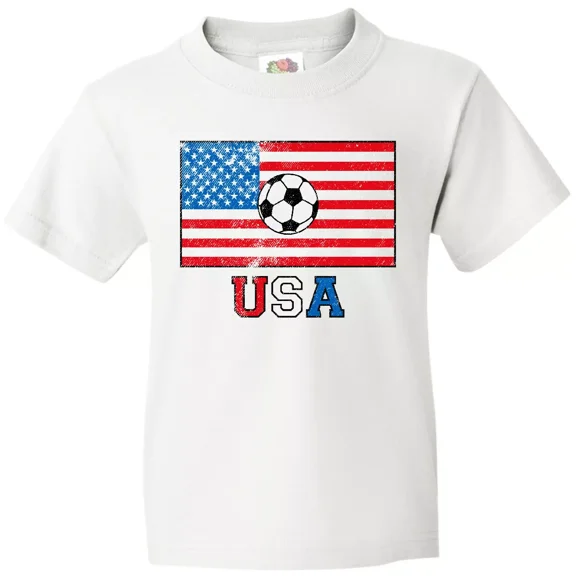 Bella Canvas Usa Soccer Toddler T-Shirt American America United States Futbol Fan Tee
