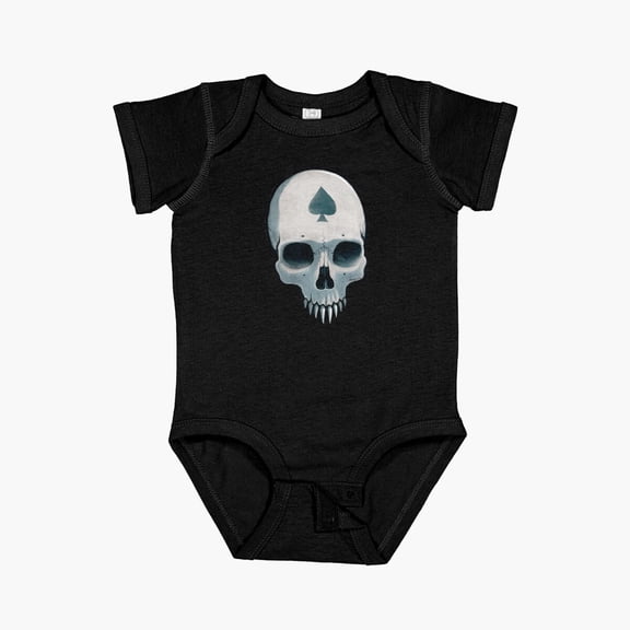 Bella Canvas Vampire Skull, Ace Of Spades Short Sleeve Baby One-Piece Newborn Gender Neutral Outfit, Baby Boy Or Girl Bodysuit, Birrthday Gifts