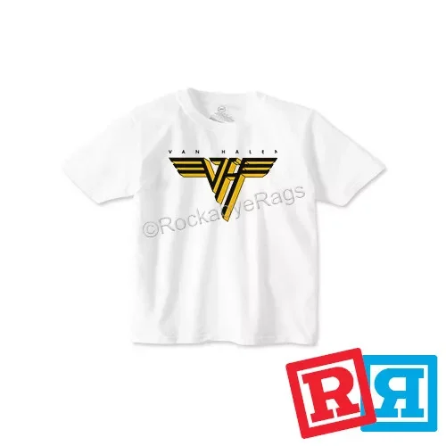 Bella Canvas Van Halen II T-Shirt Cotton Crew Boys Toddler White Short Sleeve