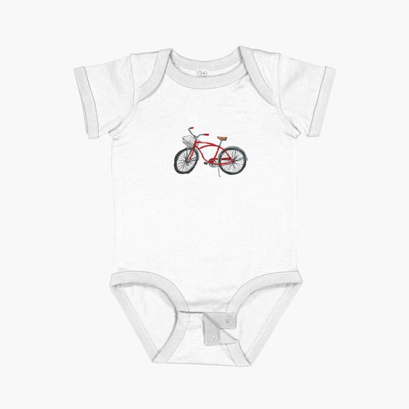 Bella Canvas Vintage Pedal Power Short Sleeve Baby One-Piece Newborn Gender Neutral Outfit, Baby Boy Or Girl Bodysuit, Birrthday Gifts