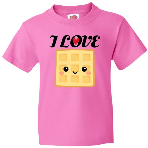 Bella Canvas Waffle Lover I Love Waffles Food Breakfast Pastry Brunch Toddler Shirt