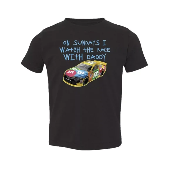 Bella Canvas Watching With Daddy Nascar Toddler Boys & Girls Shirt, Gift for Baby or Kids