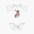 thumbnail image 1 of Bella Canvas Watercolour St Bernard Short Sleeve Baby One-Piece Newborn Gender Neutral Outfit, Baby Boy Or Girl Bodysuit, Birrthday Gifts, 1 of 3
