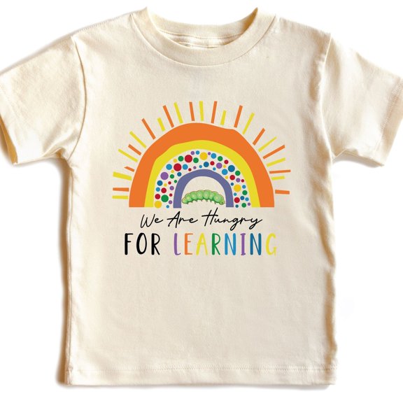 Bella Canvas We Are Hungry For Learning Shirt, Learning Shirt, Learner Kids Shirt Back To School Gift, 1st Day Of School , Kindergarten Shirt