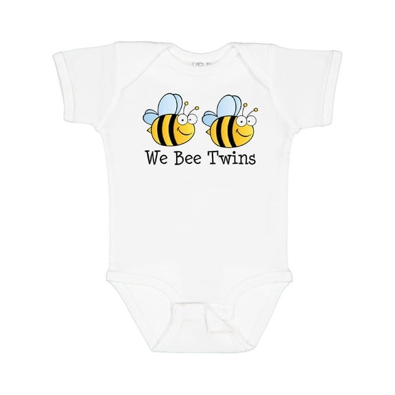 Bella Canvas We Bee Twins Boys or Girls Baby Bodysuit