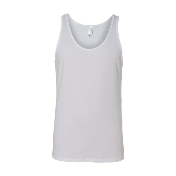 Bella + Canvas - White Jersey Tank Top - Unisex Undershirt Clothes - Basic Plain Comfy Women Tank Top - Daily Men's Tank Tops
