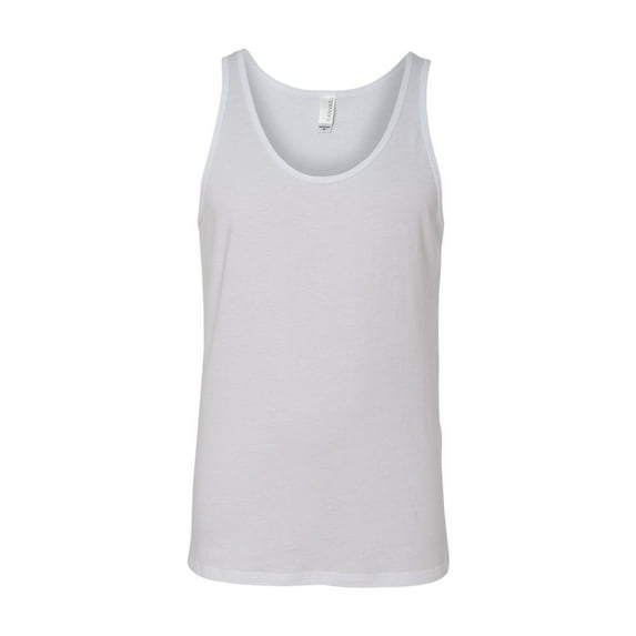 Bella + Canvas - White Jersey Tank Top - Unisex Undershirt Clothes - Basic Plain Comfy Women Tank Top - Daily Men's Tank Tops