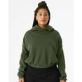thumbnail image 1 of Bella+Canvas 7506 FWD Fashion Women's Sponge Fleece Cinched Bottom Hoodie-Military Green-L, 1 of 3