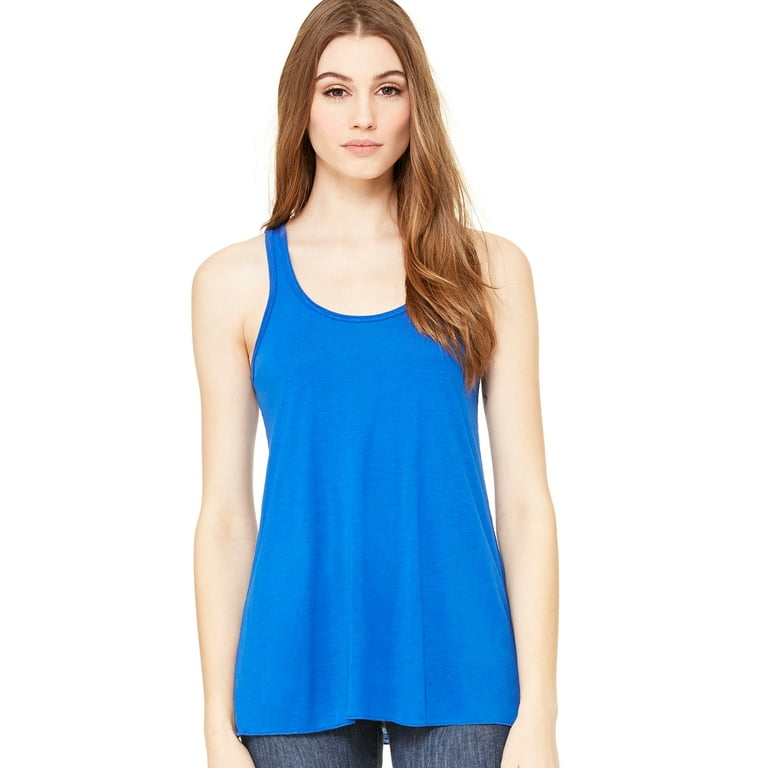 Bella + Canvas B8800 Ladies' Flowy Racerback Tank–Black (S)